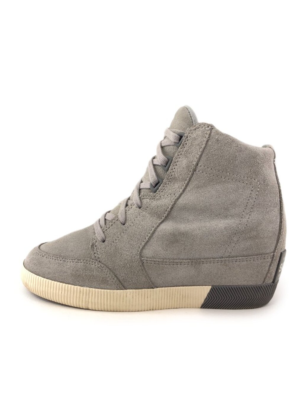 Sorel Out N About Wedge Gray Suede Ankle Boots 7.5